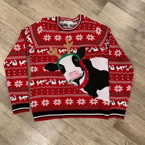 Ugly Christmas Sweater, Cow